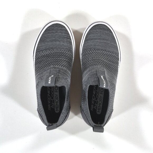 Skechers Sport Street Fame Slip On Sneakers Kids Size 11 EUR 27.5 Gray Knit - Picture 4 of 9